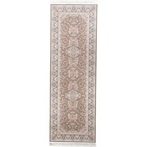 Tapis persan Deljan - 300x100cm, Rectangular - 100% Acrylique - Tissé - Gris (1/4)