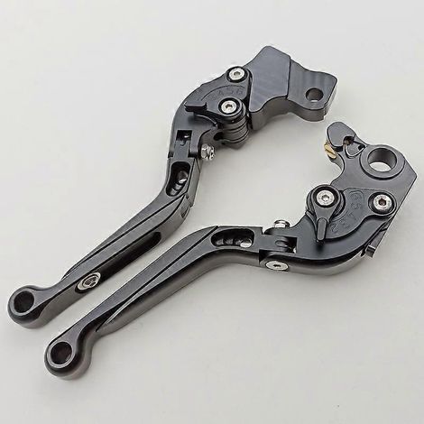 Convient aux motos Ducati, Scrambler, sans modification, freins réglables en alliage d'aluminium, leviers de guidon (entièrement noirs). (1/5)