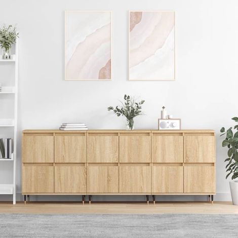 Sideboards 3 Stk. Sonoma-Eiche Holzwerkstoff