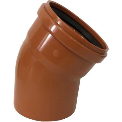 CURVA 30 ° AD INNESTO IN PVC CON GUARNIZIONE RAL 8023 - EE ¸100 RAL 8023