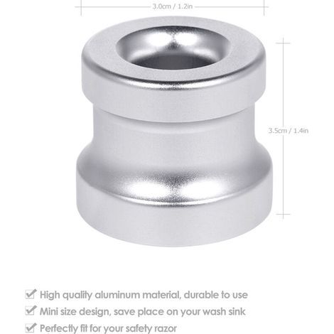 Support pour rasoir homme en aluminium anodisé – Bestauty, base stable et sécurisée, design élégant et moderne (1/5)