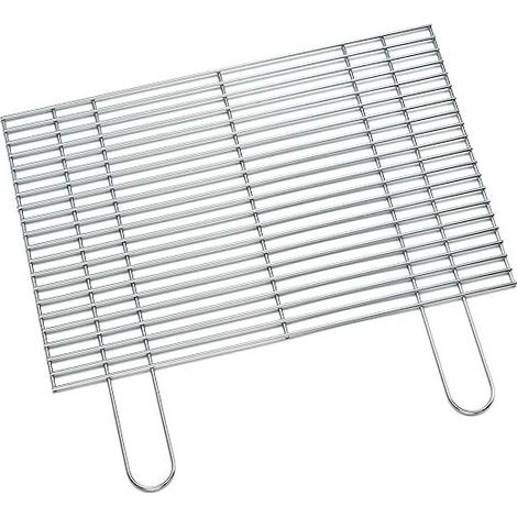 QAZQA Grilles de barbecue carrées 67 x 56 cm Disponible en différentes tailles, en acier chromé, épaisseur de la tige 4,8 mm, embout de barbecue, grille de barbecue, barbecue (67 x 56 cm) (1/5)