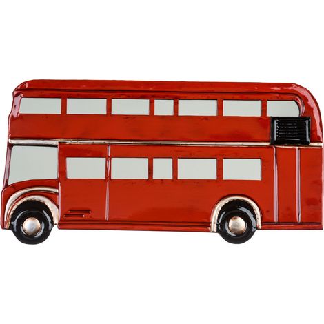 Premier Housewares Red Bus Metal Wall Art