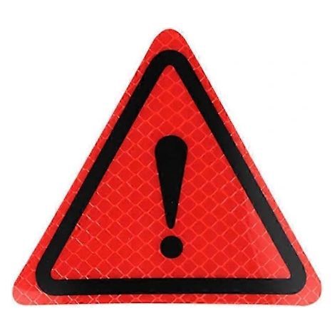 Filiyano-Autocollant réfléchissant en forme de triangle avec point d'exclamation, étiquette de sécurité réfléchissante rouge pour voiture. (1/3)