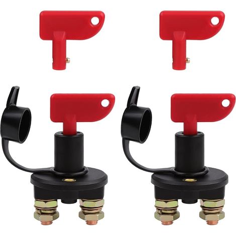 2er-Pack 12V/24V Kfz-Batterietrennschalter, Not-Aus-Schalter (1/5)