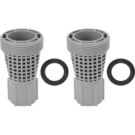 Kit d'adaptateurs filtrants plastique 4K8001 avec joint – Compatible filtre sable long modèle 58254 (2 adaptateurs + 2 joints) (1/4)