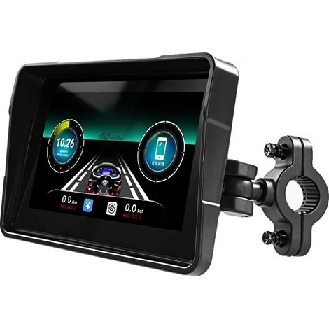 Navegación GPS, pantalla táctil IPS, compatibilidad con CarPlay y Android Auto, color negro. (1/2)