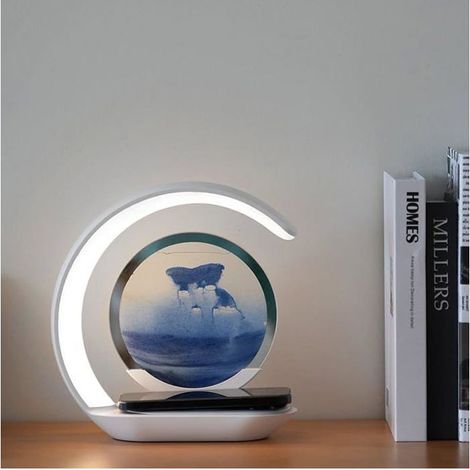 Lampe de bureau - Sandscape - Jaune - Charge sans fil - LED - Design contemporain (1/5)