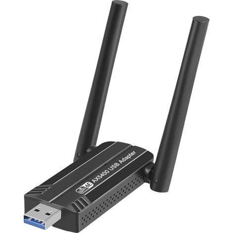 Clé WiFi 6E Puissante AX5400Mbps Adaptateur, USB 3.0 tri-Bande Dongle WiFi 2.4G / 5G / 6GHz, Compatible avec Windows 11/10107 (1/5)