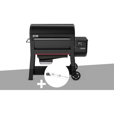 Barbecue à pellets Searwood XL 600 + Rôtissoire - Weber (1/5)