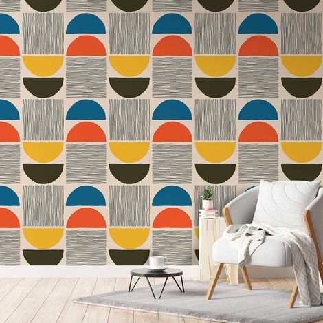 Papier peint, lilly blue papier peint (1/4)