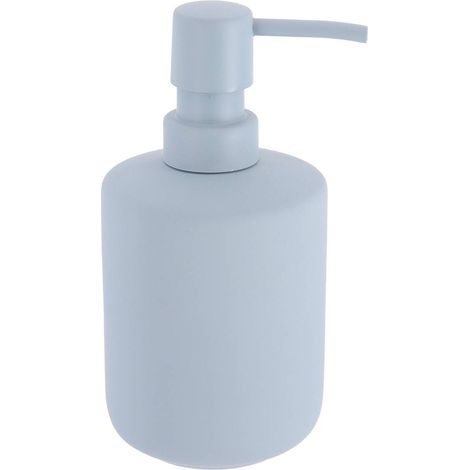 Seifenspender aus steinzeug mit rubbereffekt 400 ml - hellblau - Tendance (1/2)
