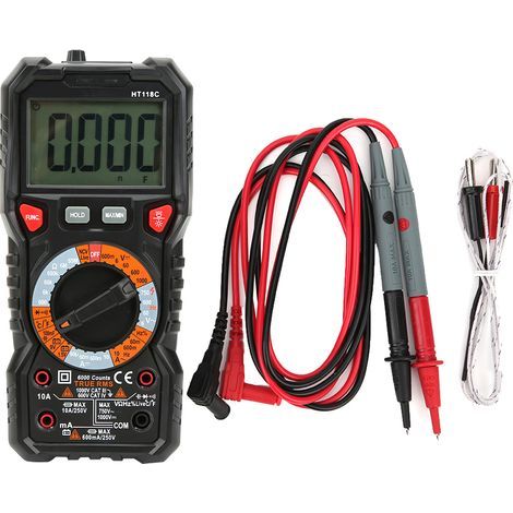 Multimètre numérique 6000 points HT118C - Mesure automatique de la valeur efficace vraie (1/5)