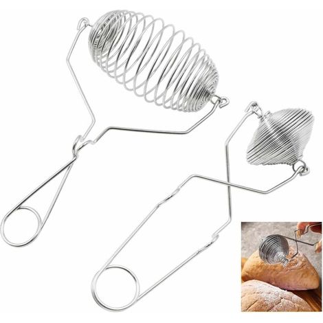 Streuer aus Edelstahl für Mehl und Puderzucker mit Vibrationsfunktion, vielseitiger Spender für Kakao, Gewürze, Zimt und Kakaopulver, 2er-Set - Crezuo