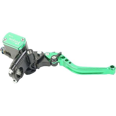 Kit maître-cylindre de frein avec réservoir et poignée pour moto de course, 22 mm, compatible Yamaha, Kawasaki et Suzuki - Vert - Droit (1/5)