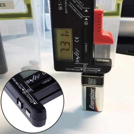BT-168D Universeller digitaler Batteriespannungstester mit digitaler Batterieanzeige für AAA-, AA-, C-, D-, 1,5-V-Batterien, Ladegeräte und Knopfzellen (1/5)