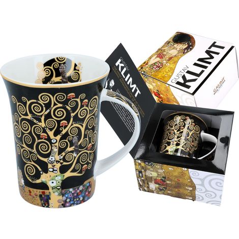 Mug en porcelaine Arbre de Vie de Gustav Klimt, cadeau élégant pour la maison (1/4)