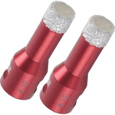 2 scies cloches diamantées avec filetage femelle M14, accessoires pour meuleuse d'angle pour carrelage, 16 mm (1/5)