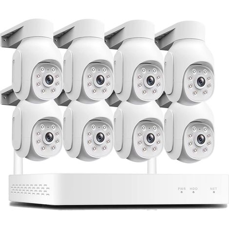 Système de caméra de sécurité à domicile Caméra de Surveillance vidéo sans fil 3MP avec système de vidéosurveillance Wifi NVR ensemble de caméra IP PTZ de sécurité enregistrement Audio Kit de maison e (1/5)