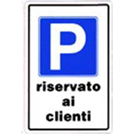 Cartello parcheggio riservato ai clienti cm 20X30 (1/2)