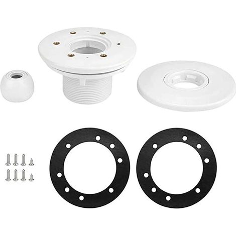 Équipement de film pour piscine, sortie d'eau de piscine, bonde de fond, accessoires de piscine, sortie d'eau de retour, blanc (1/5)
