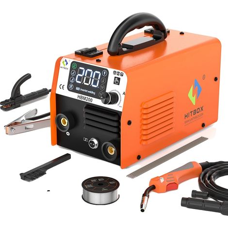 Machine à souder, fonctionnalité 3-en-1 MIG/MMA/TIG, vitesse d'alimentation automatique du fil (1/2)