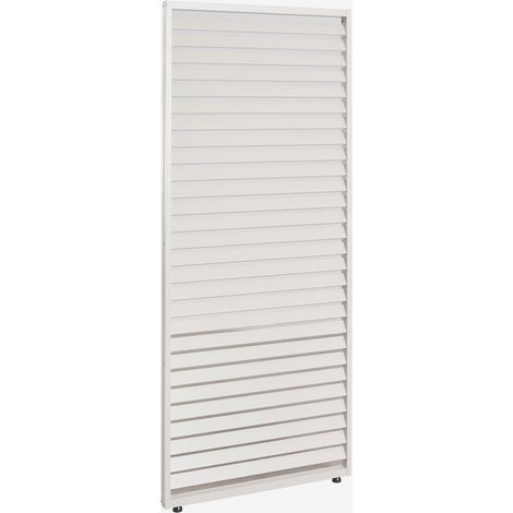 SKLUM Seitenwand für bioklimatische Aluminium-Pergola mit Lamellen Druvia Gardenia Weiß 90,5 cm Paneel für 3 m Seitenwand (1/5)