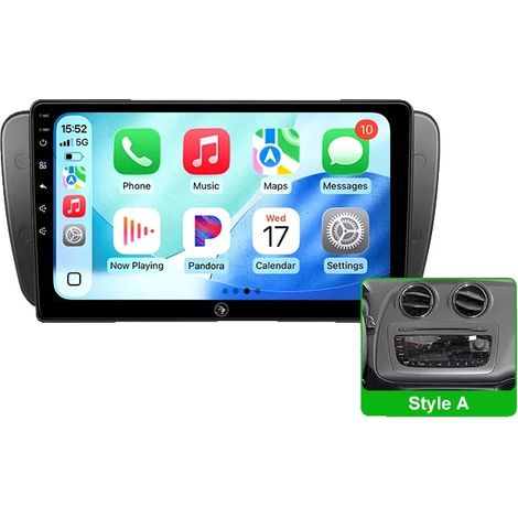 Reproductor multimedia para coche, control por gestos, sistema de navegación, compatible con SEAT Ibiza 6j 2009 - 2013 inalámbrico, A4 2G 64G (1/2)