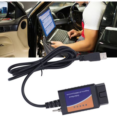 Commutateur de diagnostic automobile ELM327 PIC18F25K80 CH340 avec lecteur CD, compatible avec tous les protocoles OBD2. (1/5)