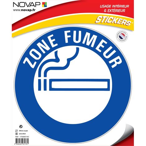 Panneau Zone fumeur - Vinyle adhésif Ø300mm - 4031781