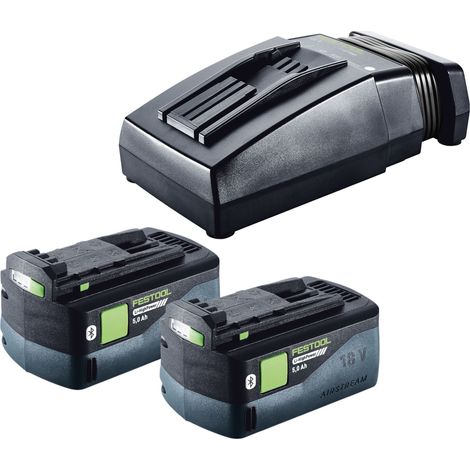 Festool Energie Set 2x BP 18 Li 5,0 HP-ASI HighPower Akkupack 18 V 5,0 Ah ( 2x 578519 ) + TCL 6 Ladegerät ( 201135 )