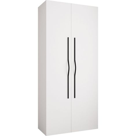 Armario Hartford 562, Blanco, 246x110x52cm, Puertas de armario: Con bisagras, Número de estantes: 6