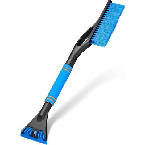 Car ice scraper with brush, paint-friendly, 2-in-1, ice scraper, ice breaker, windshield scraper, iron remover, frost scraper, snow squeegee, car winter accessory (1/5)