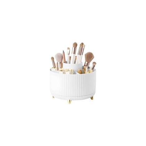 Rangement maquillage, boîte de rangement pour soins de la peau, organiseur de pinceaux, organisateur de maquillage rotatif, rangement de salle de bain, produits de beauté et cosmétiques