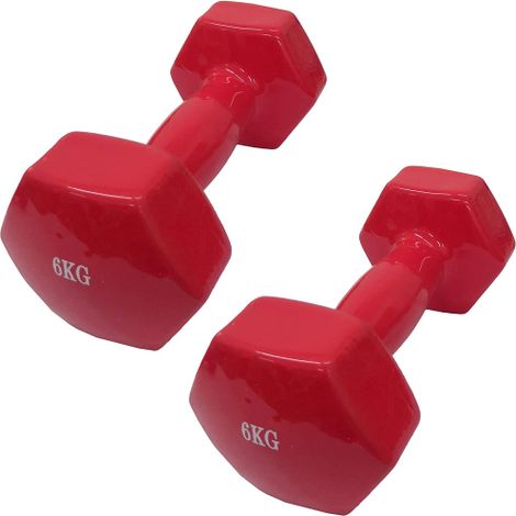 COPPIA Pesi MANUBRI Palestra 6 kg FITNESS Allenamento Esercizi Casa Set 2 PEZZI COPPIA 6 KG= 12 KG TOTALI