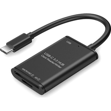 Lecteur de cartes portable USB 3.1 Type-C vers Micro SD, adaptateur OTG au design avancé