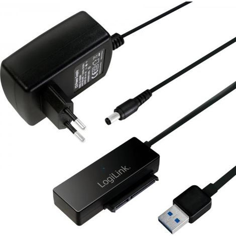 Adattatore LogiLink da USB 3.0 a SATA da 5 Gb/s per HDD/SSD e unità CD fino a 10 TB (1/4)