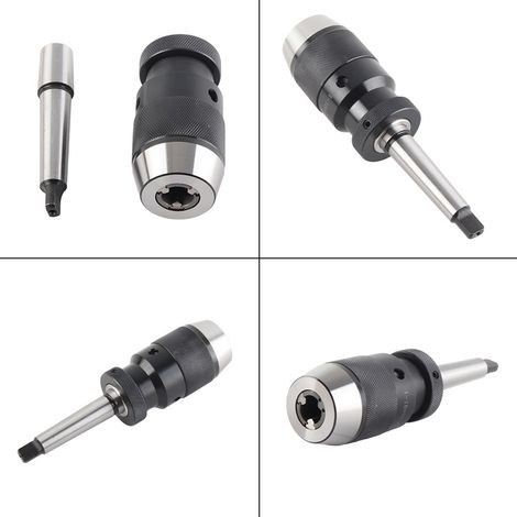 Mandrin de perçage sans clé en acier 45 à serrage automatique, capacité 1-16 mm, avec arbre conique MT2-JT3