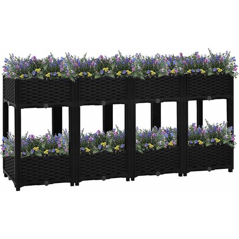 vidaXL Fioriera Rialzata 160x40x71 cm in Polipropilene