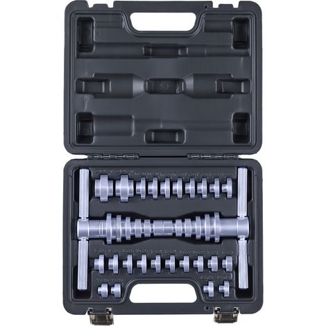 VEVOR Kit de Presse a Roulements 25 Pieces, Coffret d’Outils de Demontage et de Montage de Bagues et Joints de Roulements, avec Bagues et Cles, en Alliage deAluminium, pour Entretien Automobile (1/5)