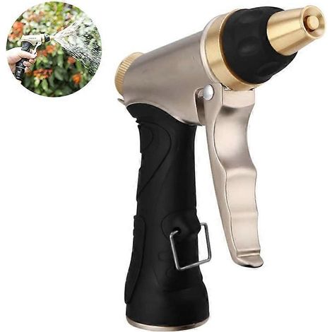 Douchette de jardin haute pression / pistolet d'arrosage de jardin - métal - réglable (1/5)