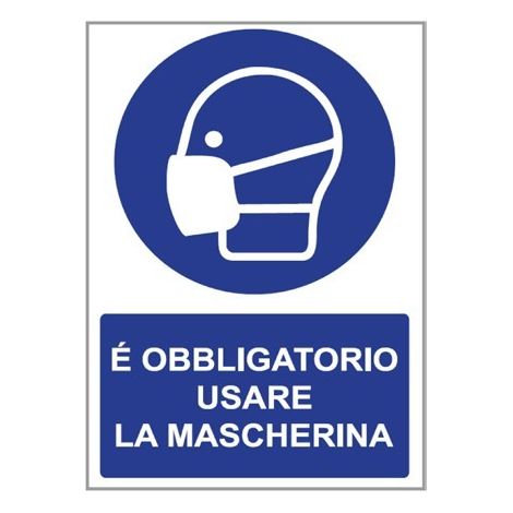 CARTELLO OBBLIGO MASCHERINA