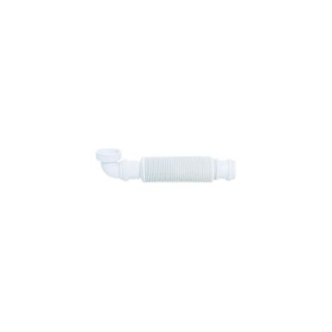 Siphon lavabo gain de place en polypropylène D32, blanc tuyau d'évacuation 39,2mm descente antireflet 1,25 pouces