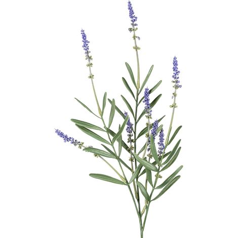 Gasper – Buisson de lavande artificiel lavande et vert – Décoration méditerranéenne, hauteur 50 cm