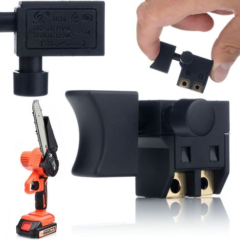 Pulsante per Motosega a Batteria con Slot Batteria – Compatibile con Rosfix Orange Piranhia 21V Mini Lampada Inclusa Montaggio Facile