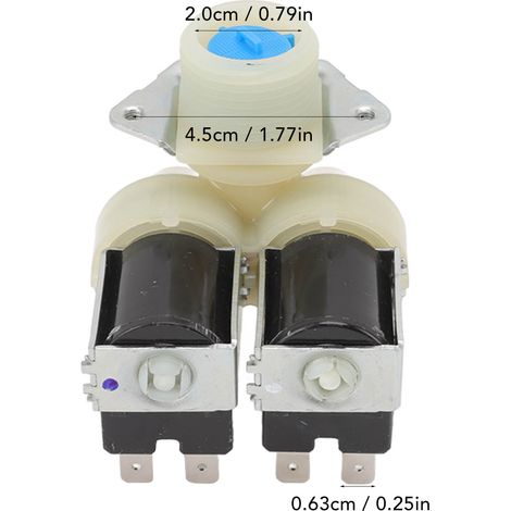 Ortviai Robinet d’Entrée Électromagnétique Double Tête pour Machine à Laver Samsung FPS180A 220–240 V (1/4)