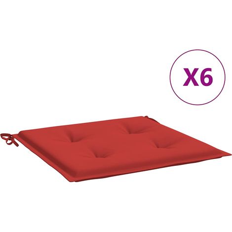 Maison Exclusive - Cuscini per Sedia 6 pz Rossi 50x50x3 cm in Tessuto Oxford (1/5)