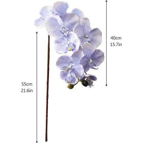 Orchidée artificielle 10 têtes Phalaenopsis fleur simulée faite main DIY fleurs fausses pour décoration maison centre de table mariage photographie (1/3)