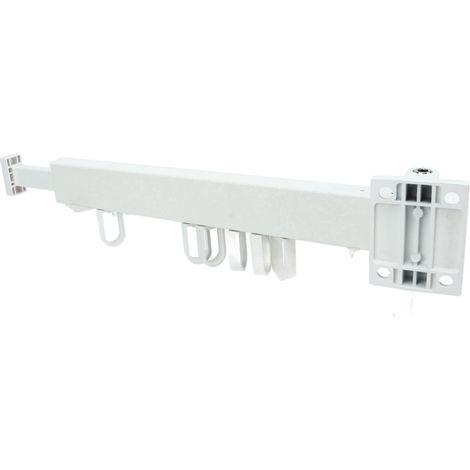 Étendoir mural rétractable et peu encombrant avec anneau rotatif, blanc, 30 cm, pliable. Idéal pour balcon et buanderie. (1/5)