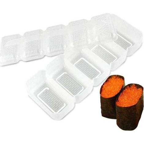 Moule à Sushi - Noname - Nigiri - Antiadhésif - 5 Rouleaux - Plastique Sûr (1/4)